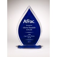 Blue Silk Flame Acrylic Award