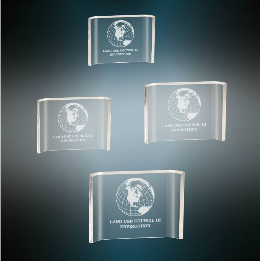 Clear Acrylic Crescent Award (Acrylic Awards)