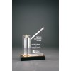 Star Column Award With Gold/Black Base (Acrylic Awards)