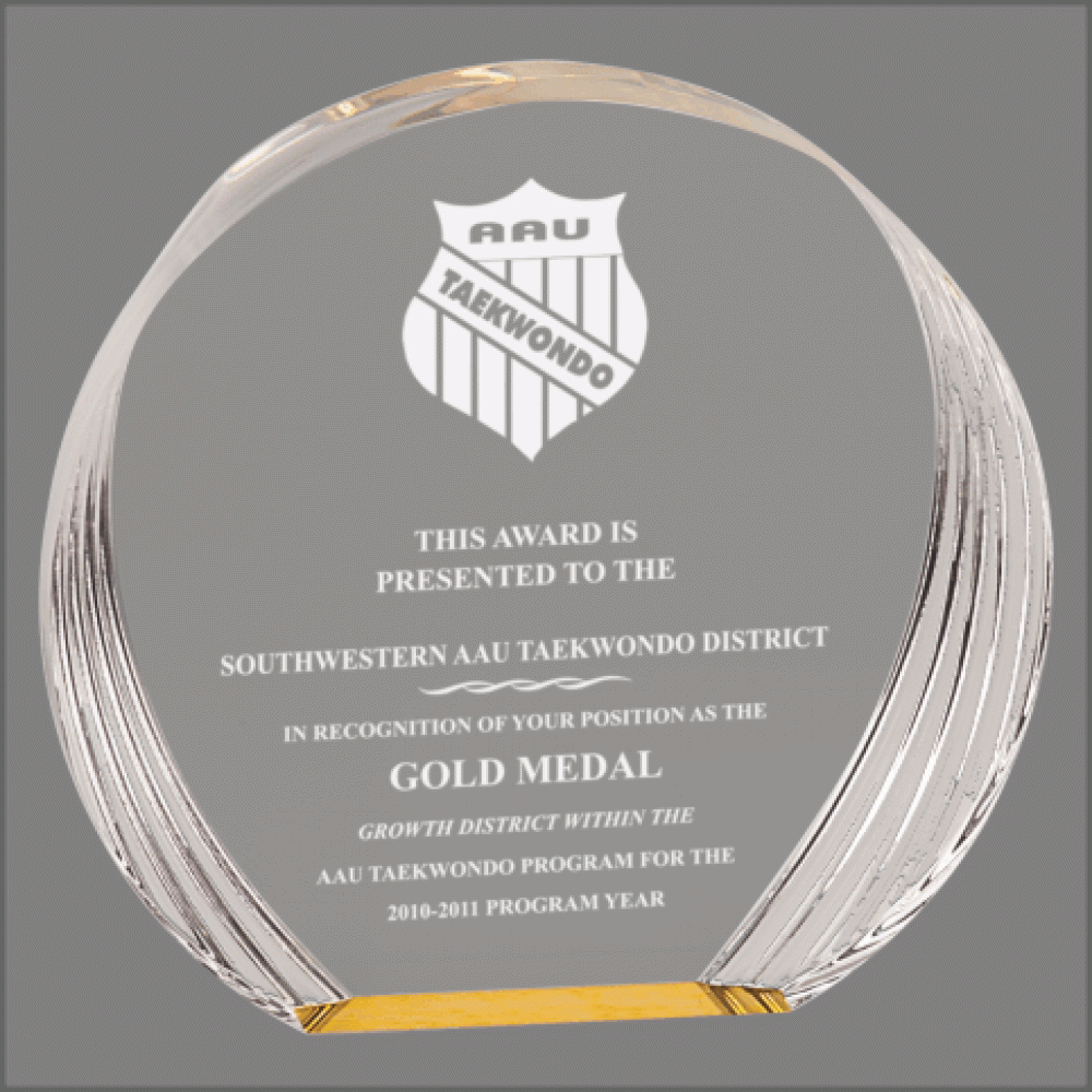 Round Acrylic With Gold Accent (Acrylic Awards)