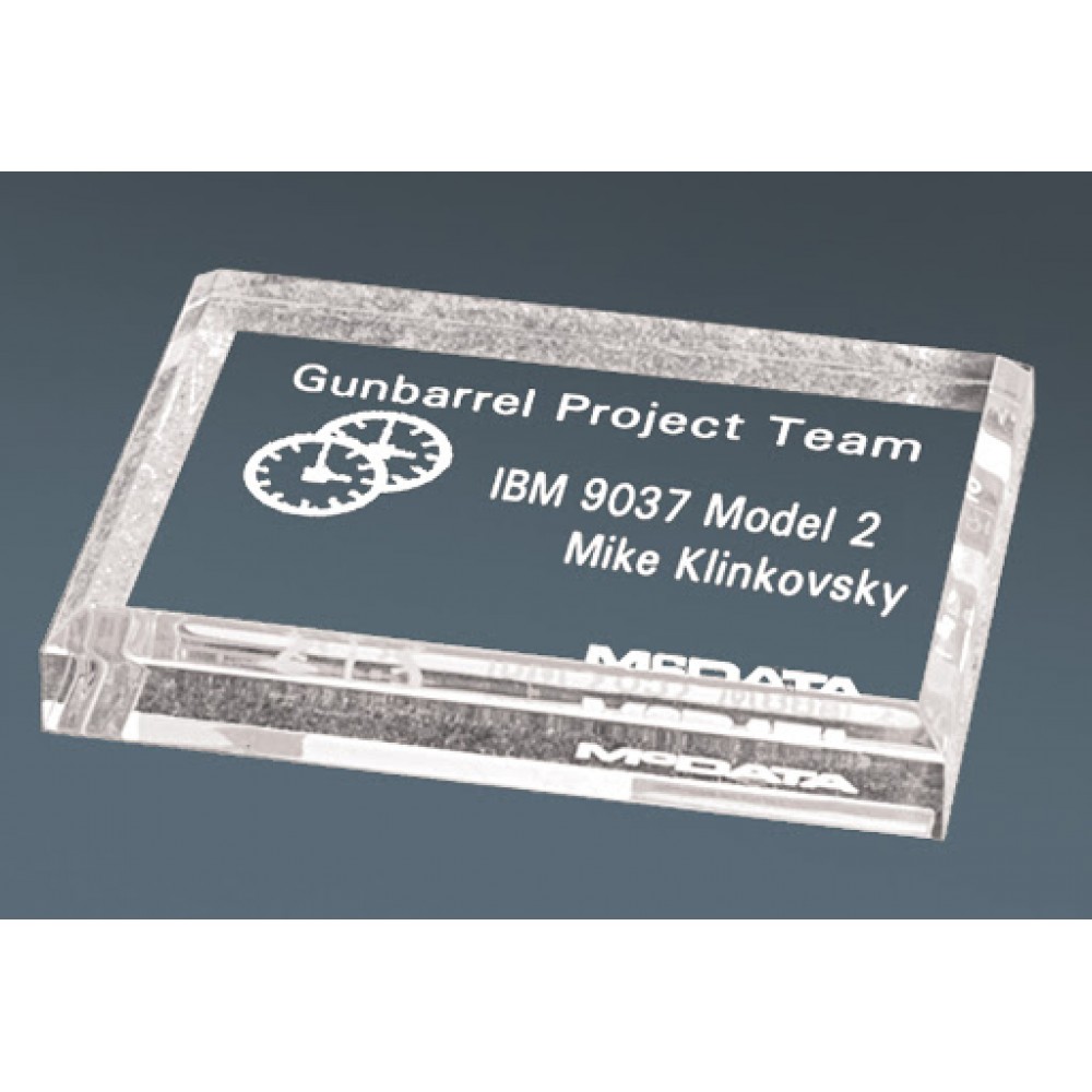 Straight Bevel Acrylic Paperweight (Paperweights & Coasters)