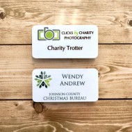 1.5"x3" Full Color Image Rectangle Plastic Name Badge