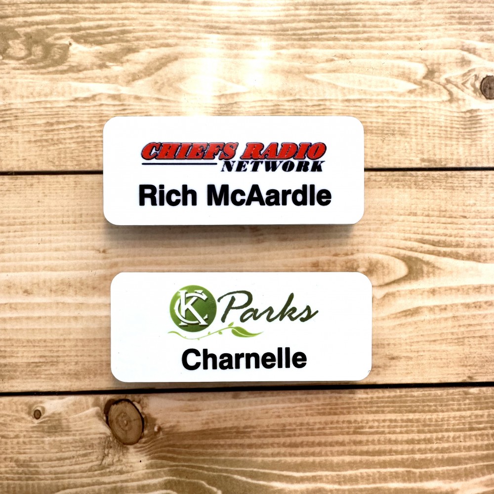 Color Fusion Rectangle Plastic Name Badge (Badges)