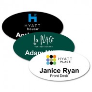Color Fusion Oval Plastic Name Badge