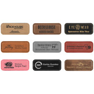 Leatherette 3.25" x 1.25" Name Badge