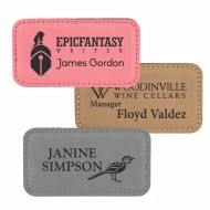 Leatherette 3.25" x 1.75" Name Badge
