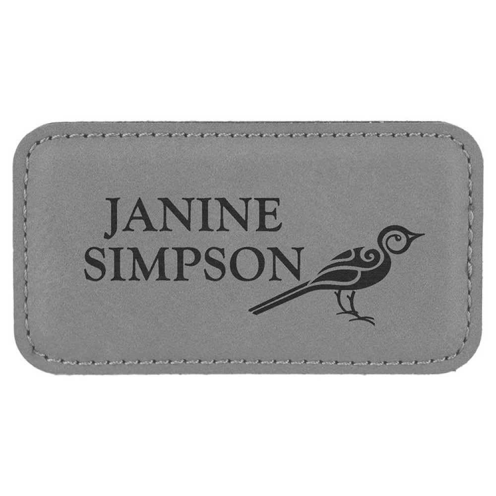 Leatherette 3.25" x 1.75" Name Badge (Leatherette)