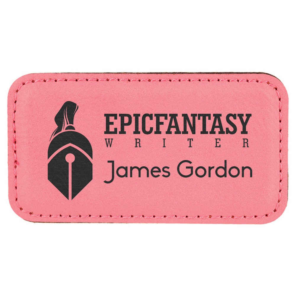 Leatherette 3.25" x 1.75" Name Badge (Leatherette)