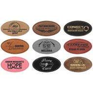 Leatherette 3.25" x 1.75" Oval Name Badge