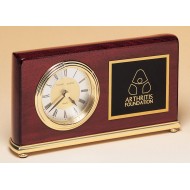 Rosewood Piano Finish Horizontal Desk Clock