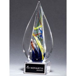 Obelisk in Droplet Art Glass Award