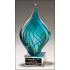 Blue and Green Twist Art Glass Award