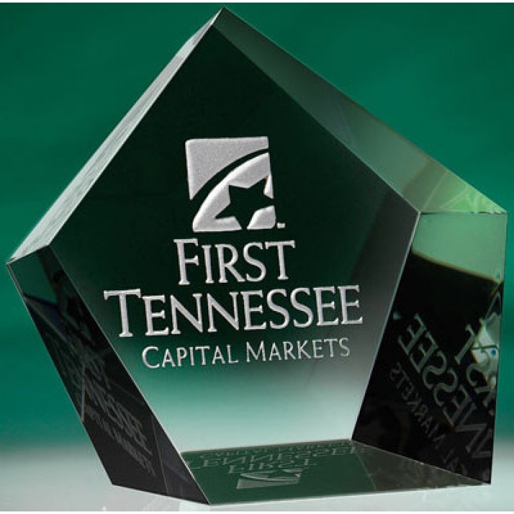 Pentangle Optic Crystal Mini Award (Paperweights & Coasters)