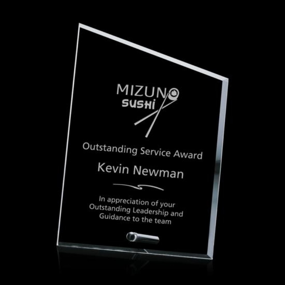 Cantebury Slanted Rectangle Award (Crystal Awards)