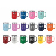 Polar Camel 15 oz. Vacuum Insulated Mug with Slider Lid and Handle -