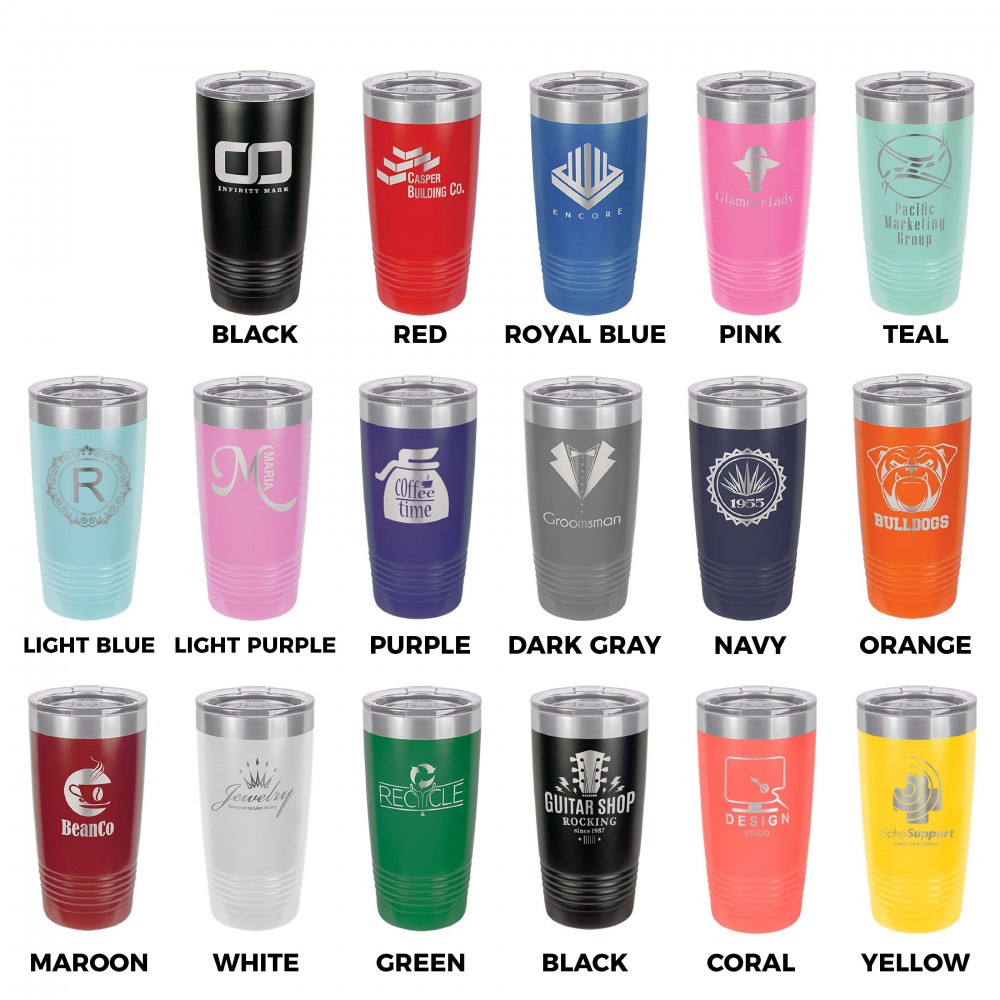 Polar Camel 20oz Vacuum Insulated Tumbler with Clear Lid (New Arrivals!)