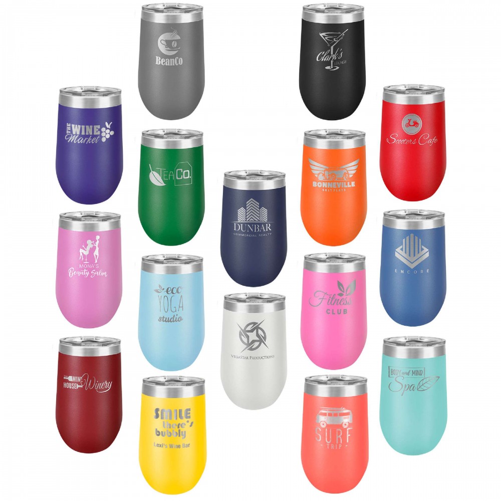 Polar Camel 16oz Vacuum Insulated Tumbler with Clear Lid -