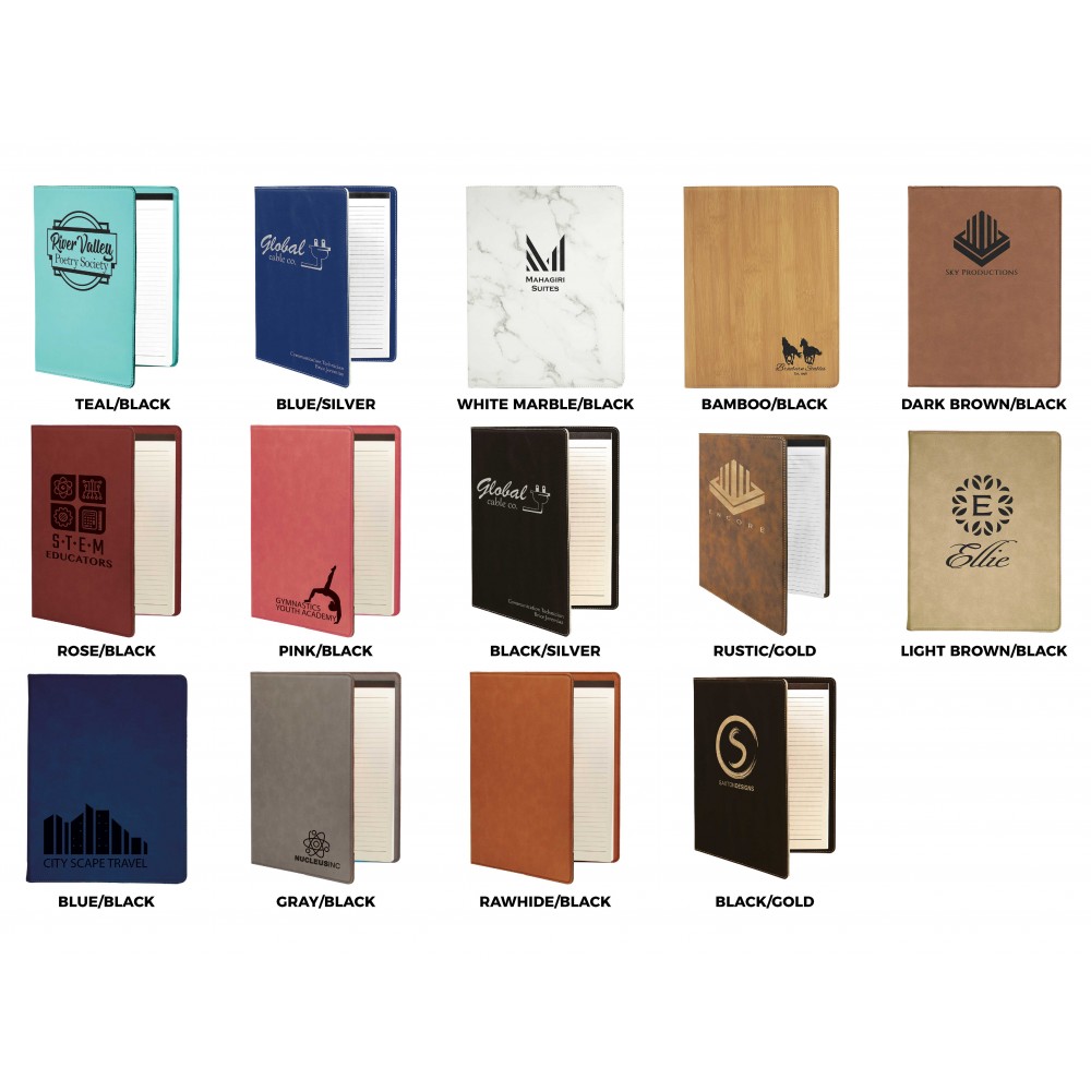 Laserable Leatherette Portfolio with Notepad (New Arrivals!)