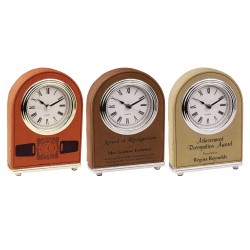 Leatherette Arch Desk Clock