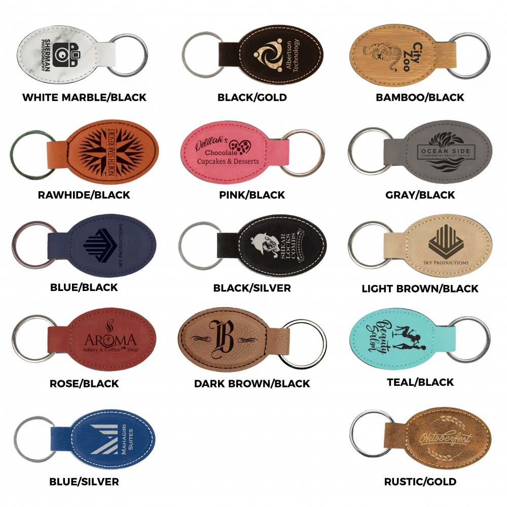 Leatherette Oval Keychain (New Arrivals!)