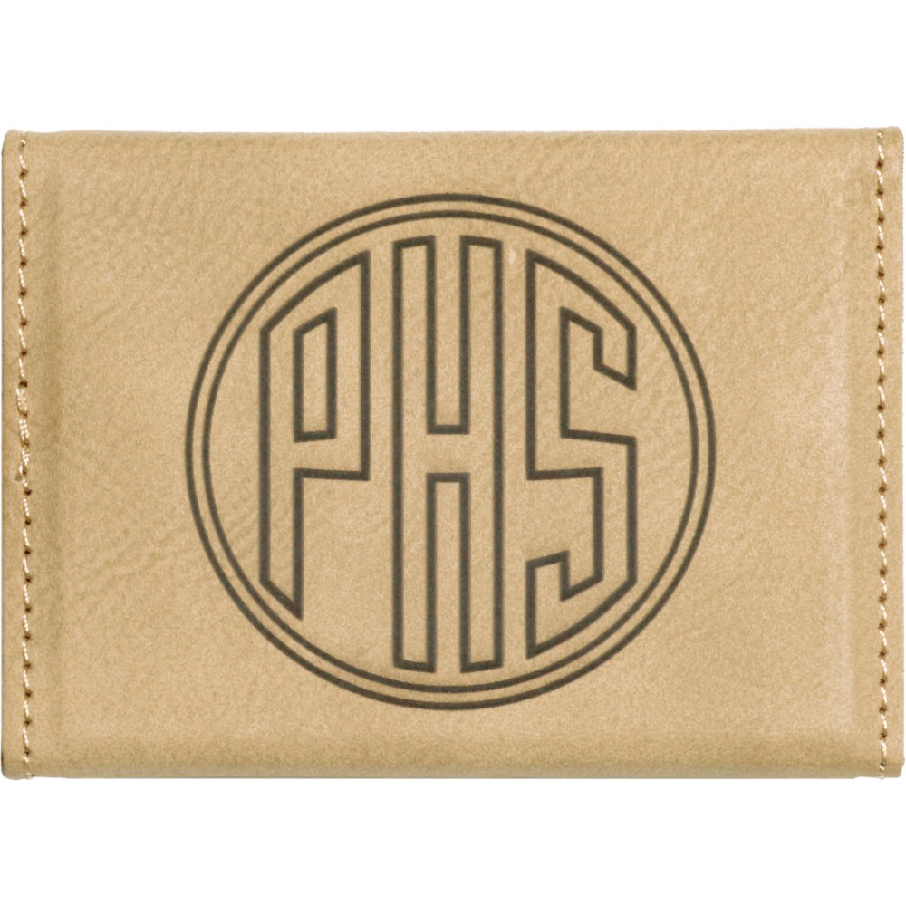 Leatherette Hard Business Card Holder (Leatherette)