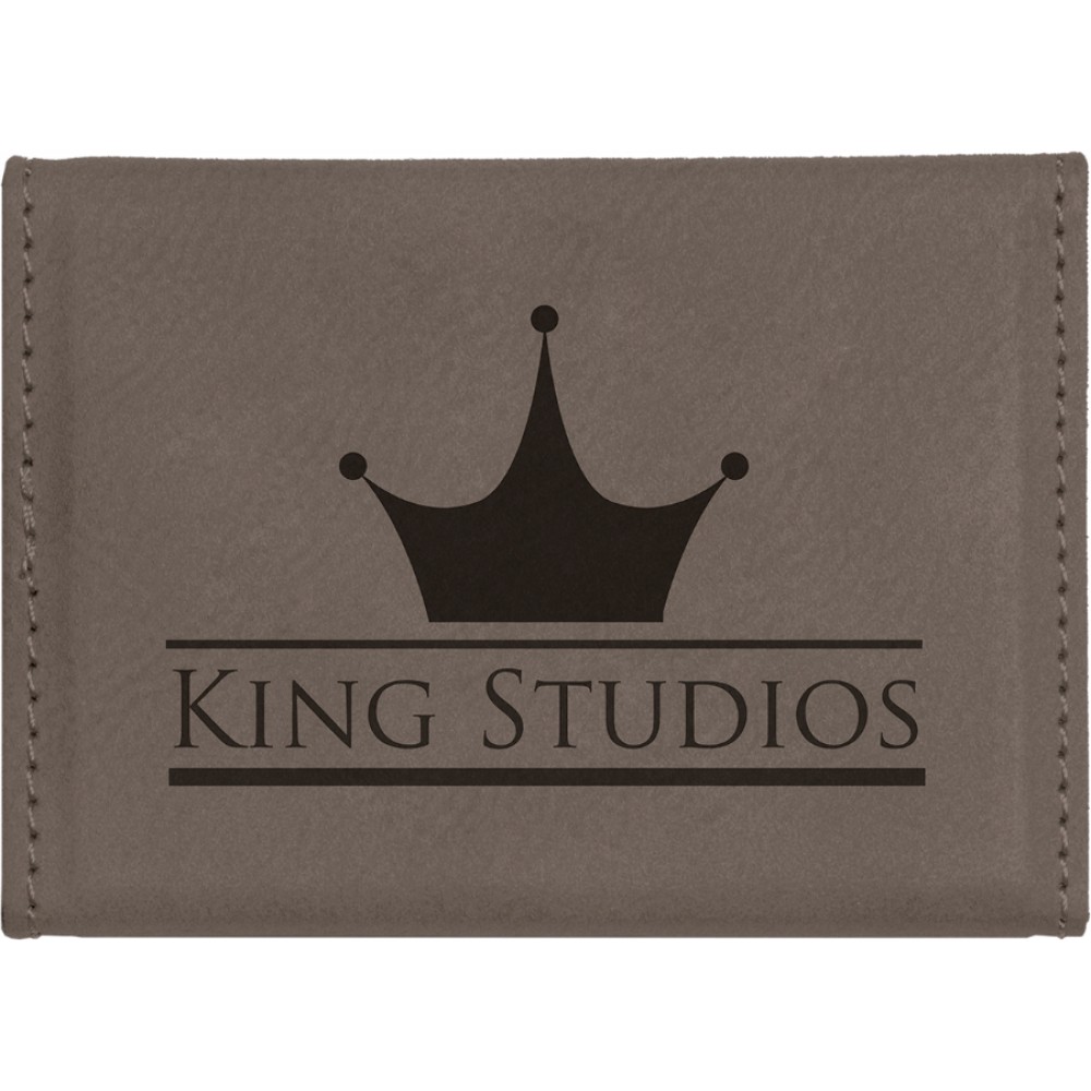 Leatherette Hard Business Card Holder (Leatherette)