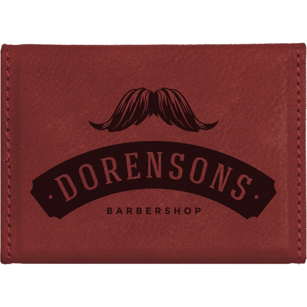 Leatherette Hard Business Card Holder (Leatherette)