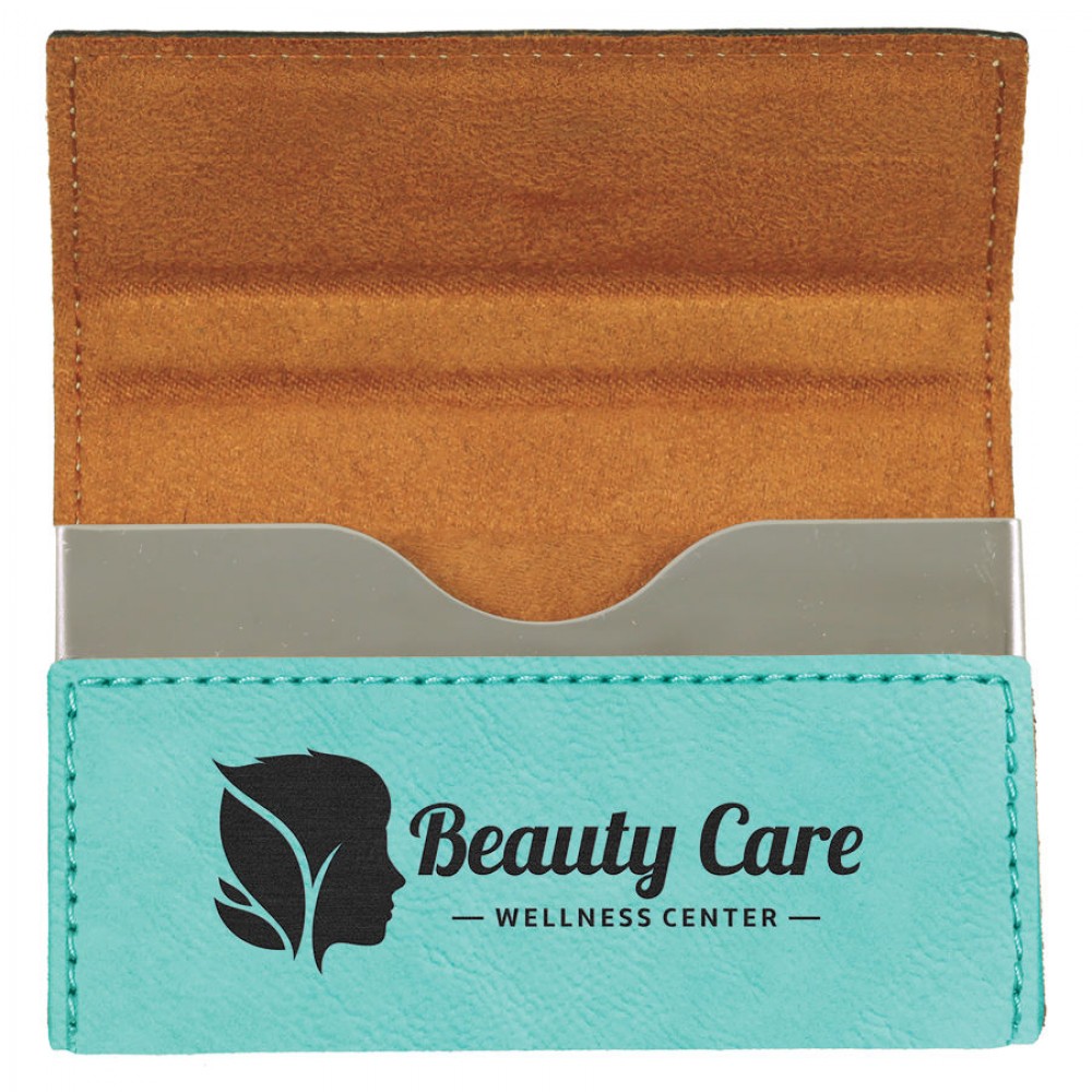 Leatherette Hard Business Card Holder (Leatherette)