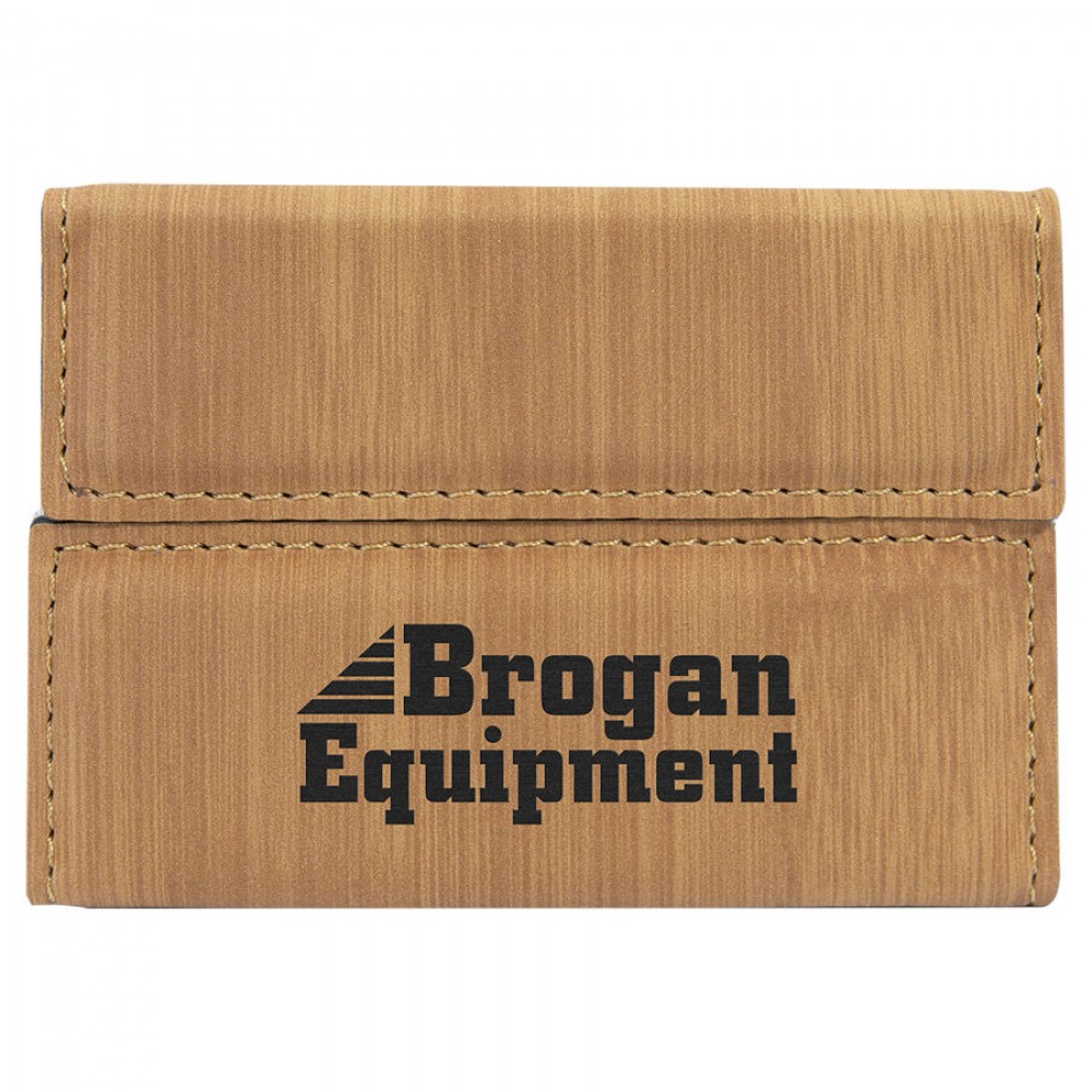 Leatherette Hard Business Card Holder (Leatherette)