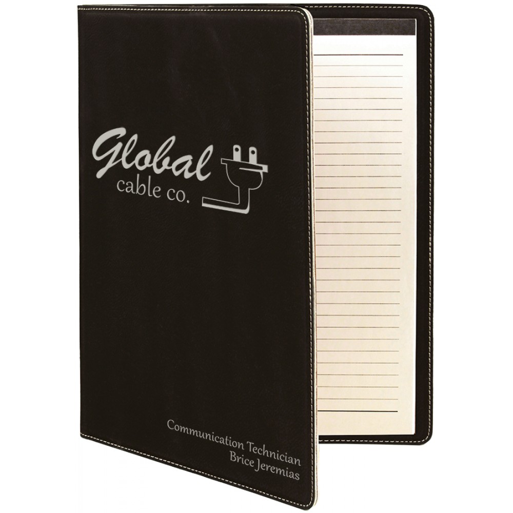 Laserable Leatherette Portfolio with Notepad (New Arrivals!)