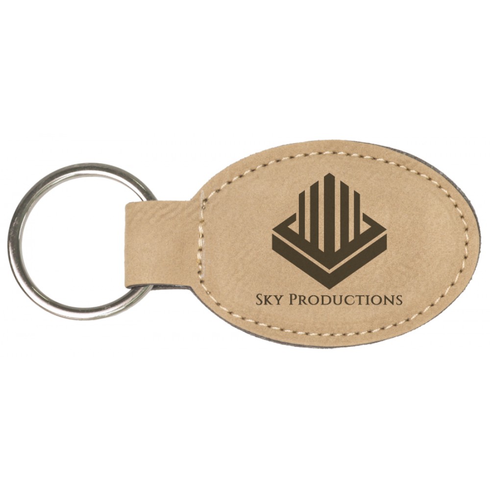 Leatherette Oval Keychain (New Arrivals!)