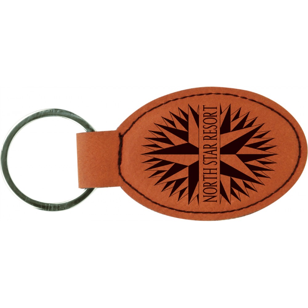 Leatherette Oval Keychain (New Arrivals!)