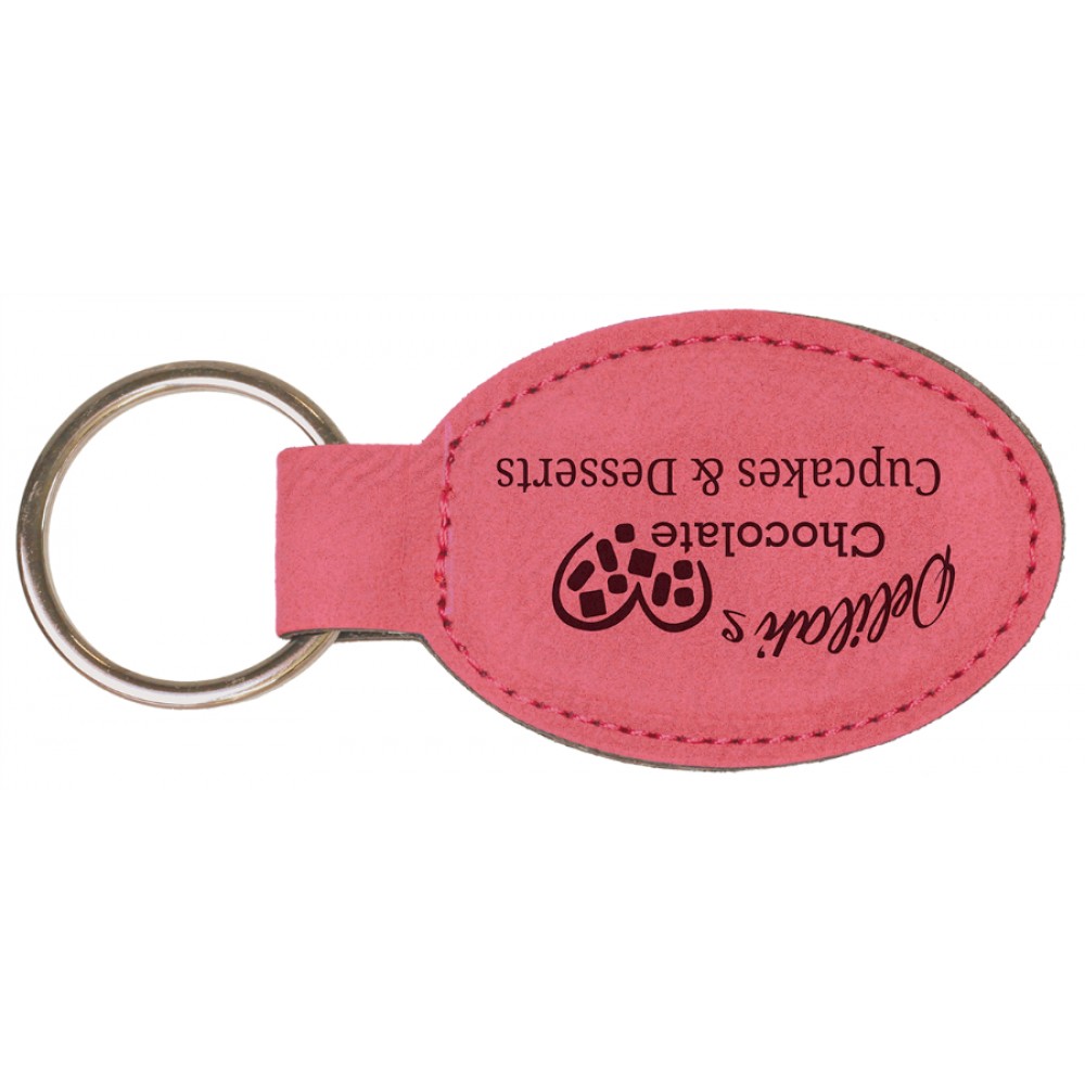 Leatherette Oval Keychain (New Arrivals!)