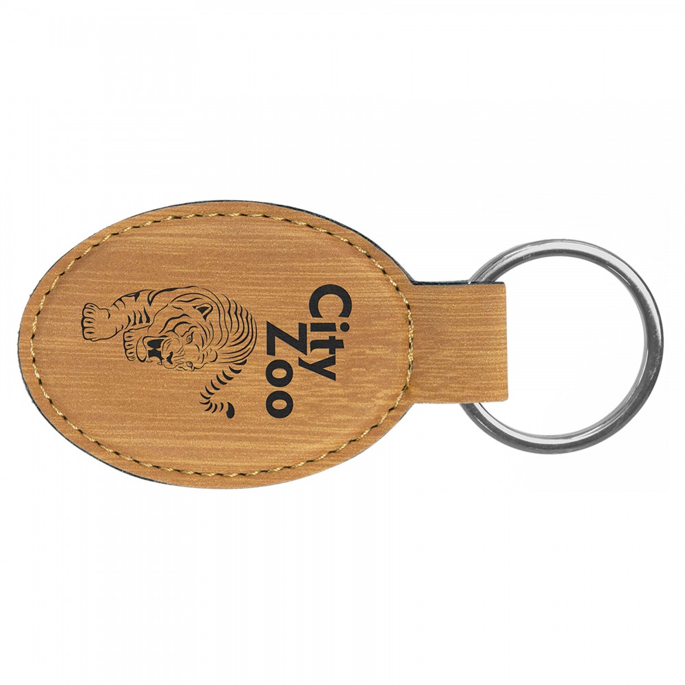 Leatherette Oval Keychain (New Arrivals!)