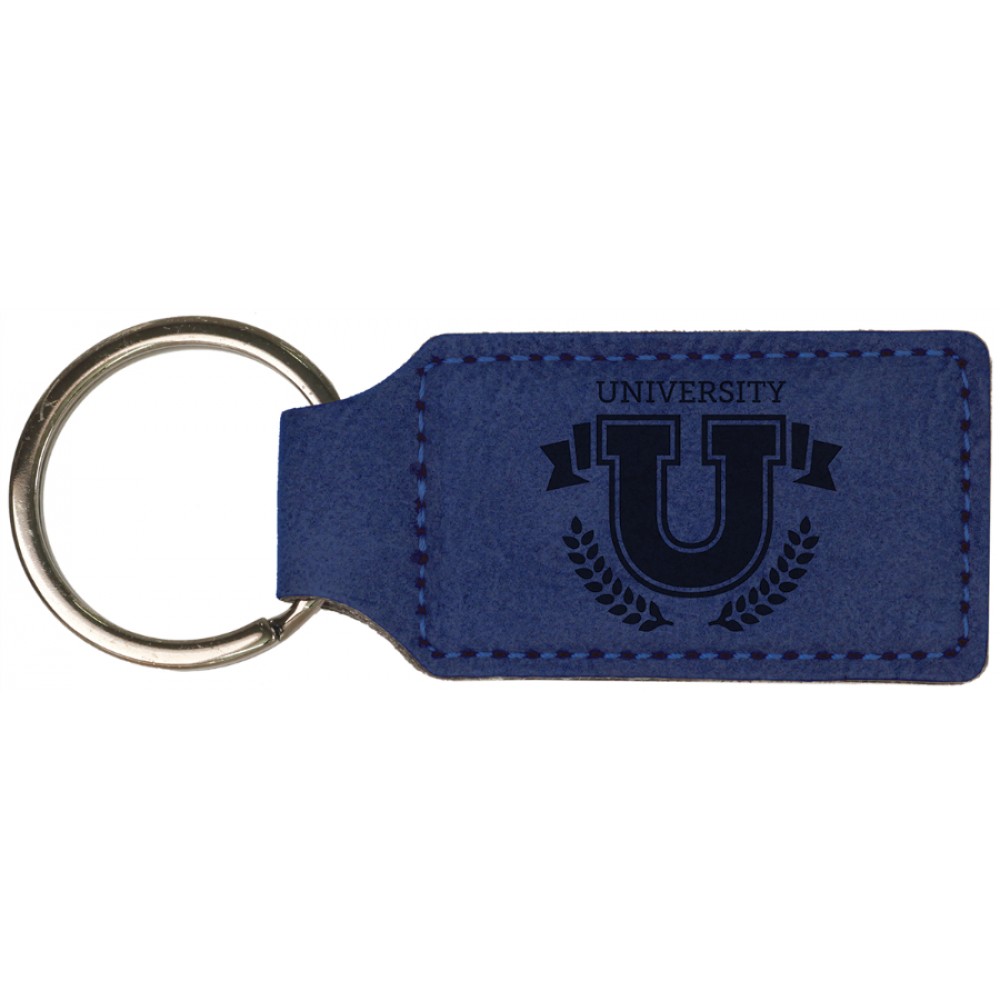 Leatherette Rectangle Keychain (Leatherette)