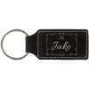 Leatherette Rectangle Keychain (Leatherette)