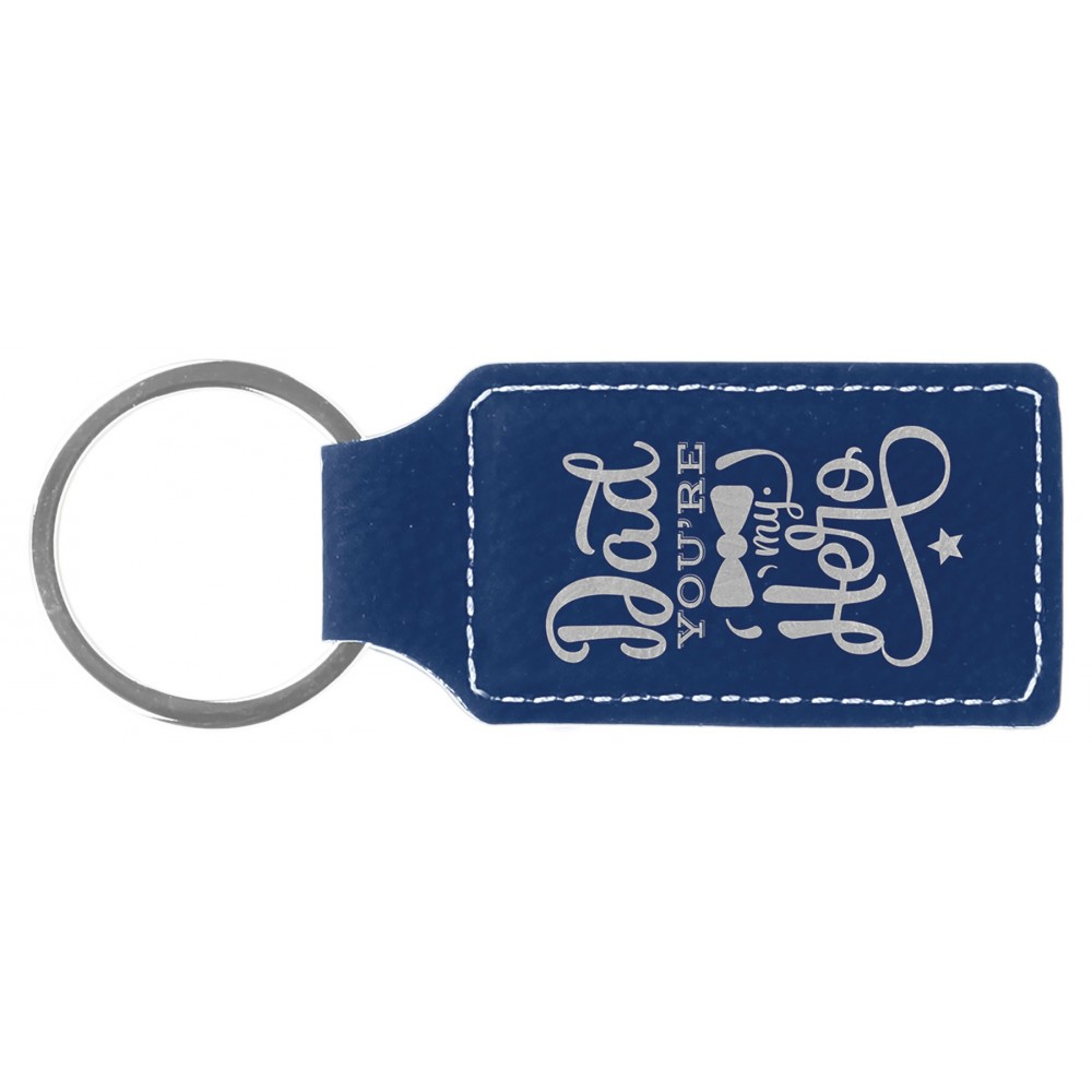 Leatherette Rectangle Keychain (Leatherette)