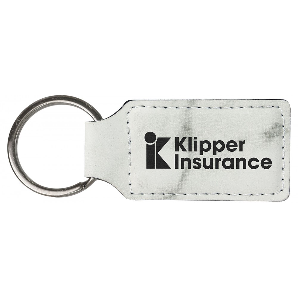 Leatherette Rectangle Keychain (Leatherette)