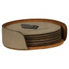 Leatherette Round 6 Coaster Set (Leatherette)