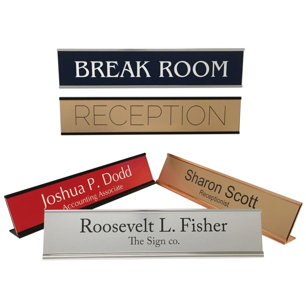 Custom Nameplate With Aluminum Holder (Customize Me)