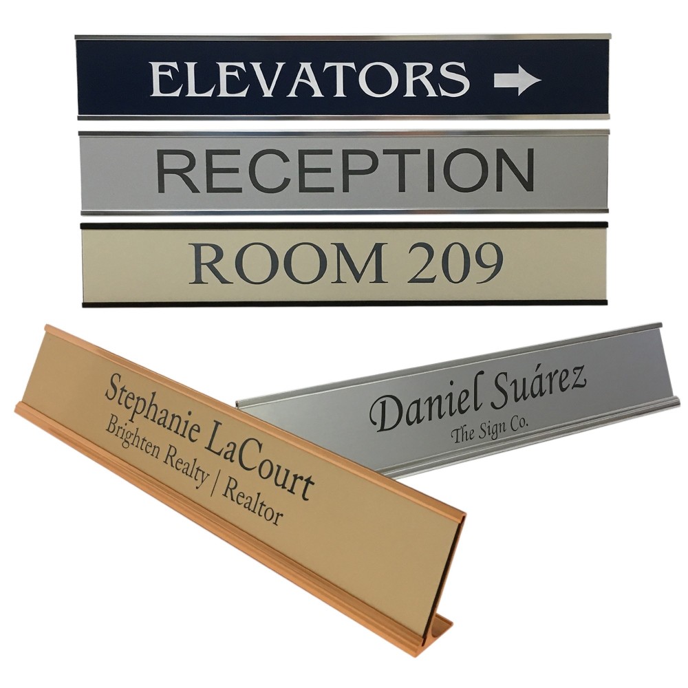 Custom Nameplate With Aluminum Holder (Customize Me)