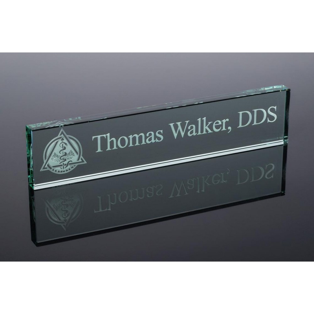 Jade Glass Nameplate (While Quantities Last!)