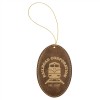 Leatherette Oval Ornament with String