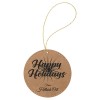 Leatherette Round Ornament with String
