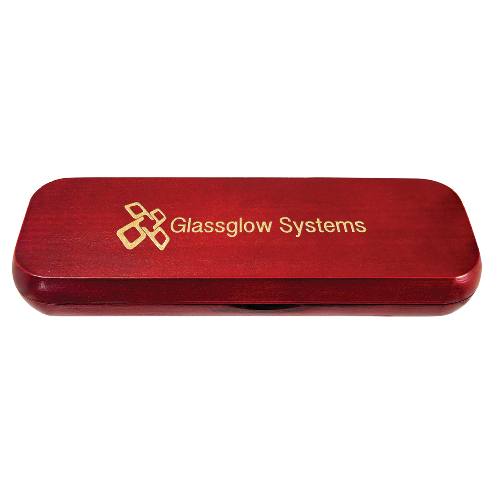 Rosewood Finish Box with Pen & Pencil (Clocks & Boxes)