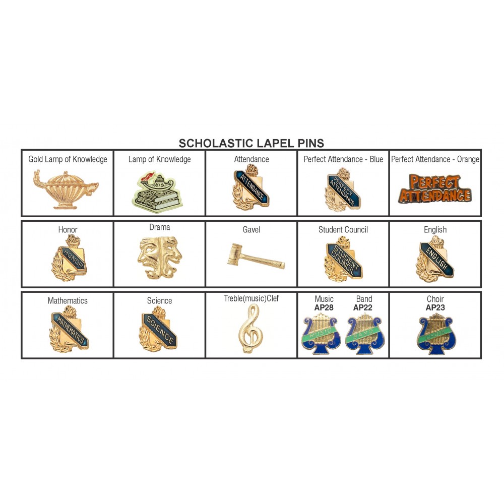 Scholastic Lapel Pins (New Arrivals!)
