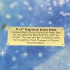 2"x6" Brass Metal Plate with Screws