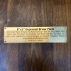 2"x8" Brass Metal Plate with Screws
