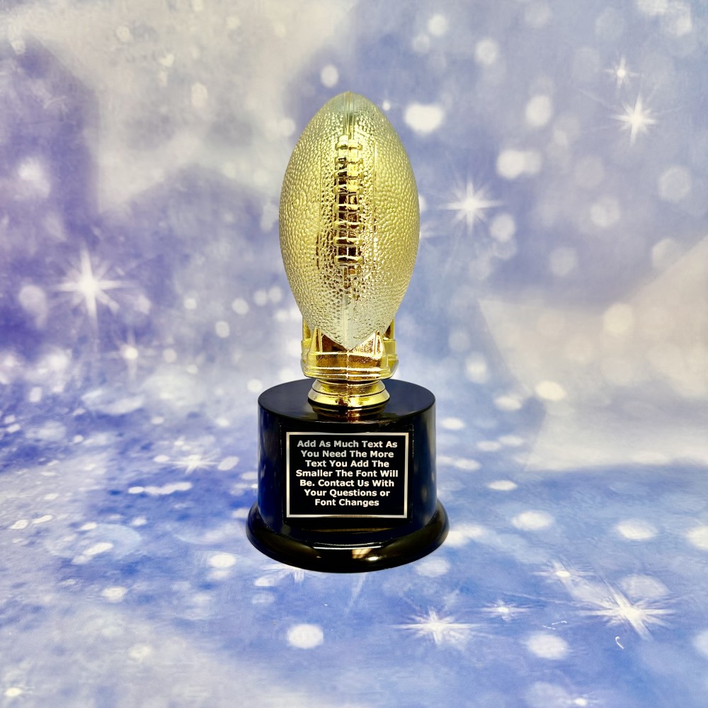 Medium Gold Football Trophy on Base
