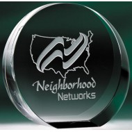 Stand Up Optic Crystal Mini Award